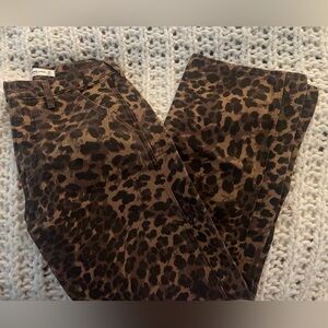 Abercrombie & Fitch Leopard Print Jeans - Brown